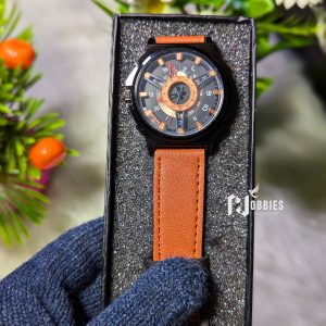 titan trendy leather watch for men